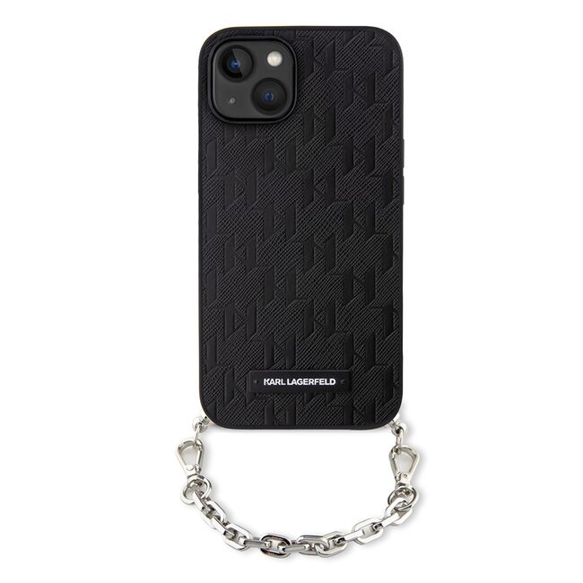 Husa premium pentru  iPhone 15 Karl Lagerfeld superior quality - Negru electric
