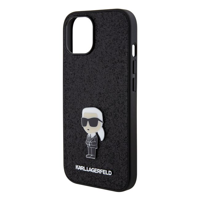 Husa premium pentru  iPhone 15 Karl Lagerfeld superior quality - Negru electric