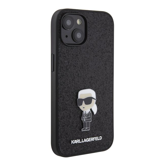 Husa premium pentru  iPhone 15 Karl Lagerfeld superior quality - Negru electric