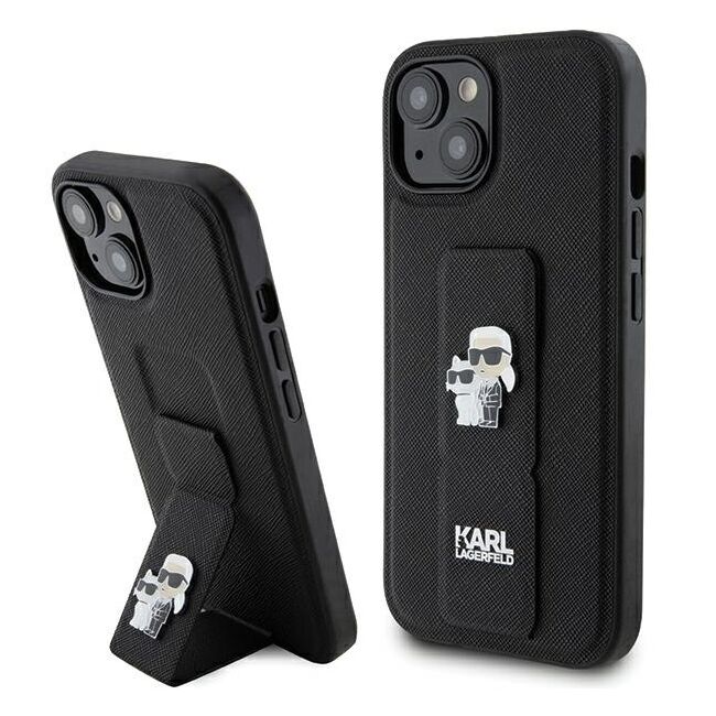 Husa premium pentru  iPhone 15 Karl Lagerfeld superior quality - Negru intens