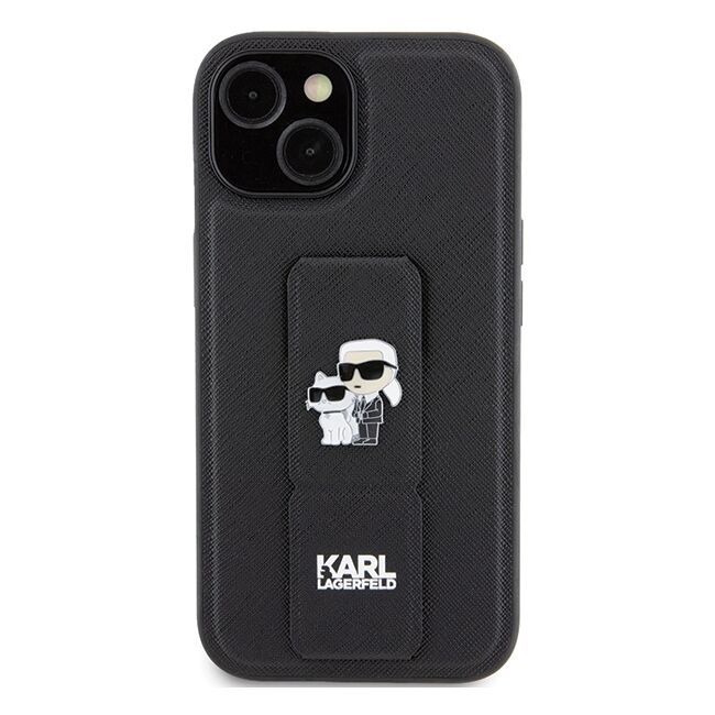Husa premium pentru  iPhone 15 Karl Lagerfeld superior quality - Negru intens