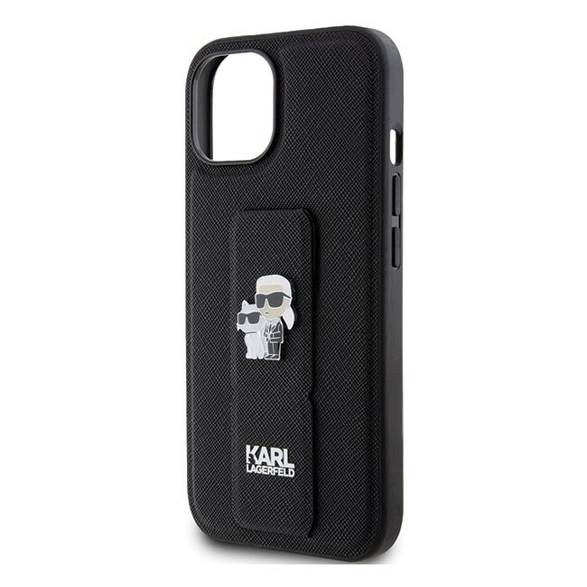 Husa premium pentru  iPhone 15 Karl Lagerfeld superior quality - Negru intens