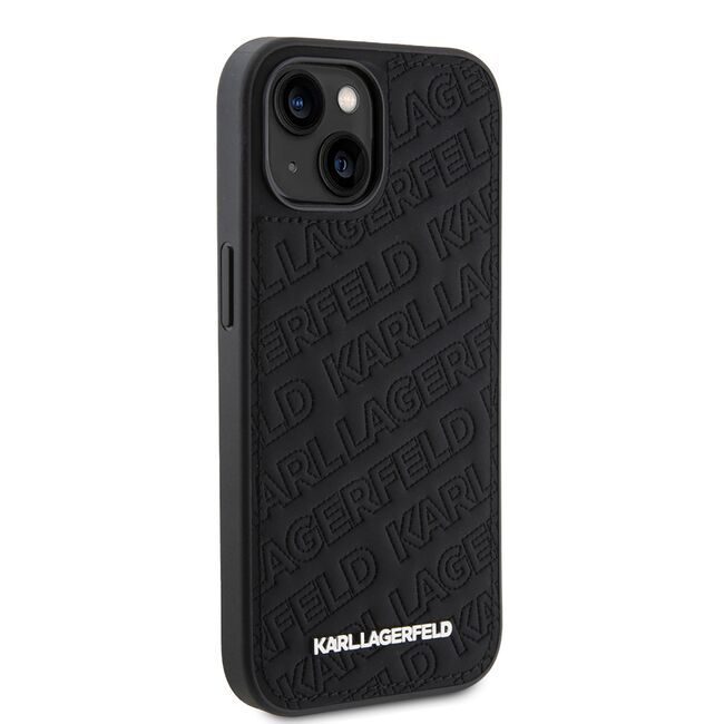 Husa premium pentru  iPhone 15 Karl Lagerfeld superior quality - Negru intens