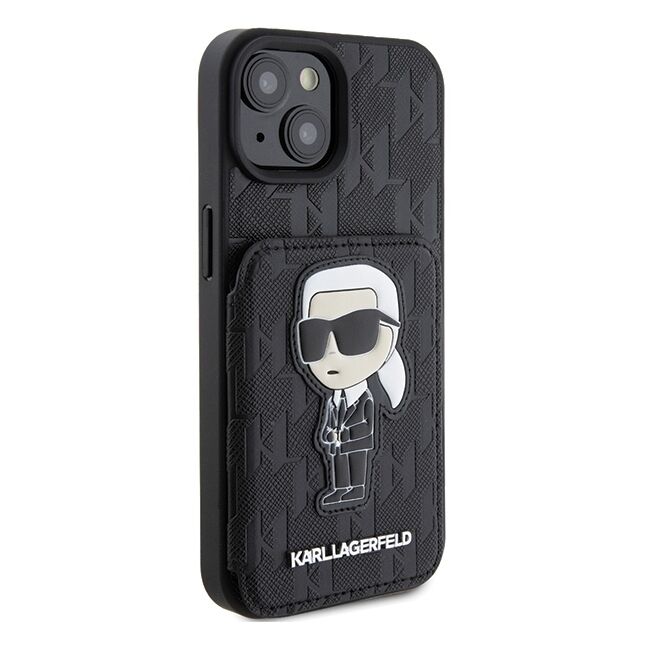 Husa premium pentru  iPhone 15 Karl Lagerfeld superior quality - Negru print