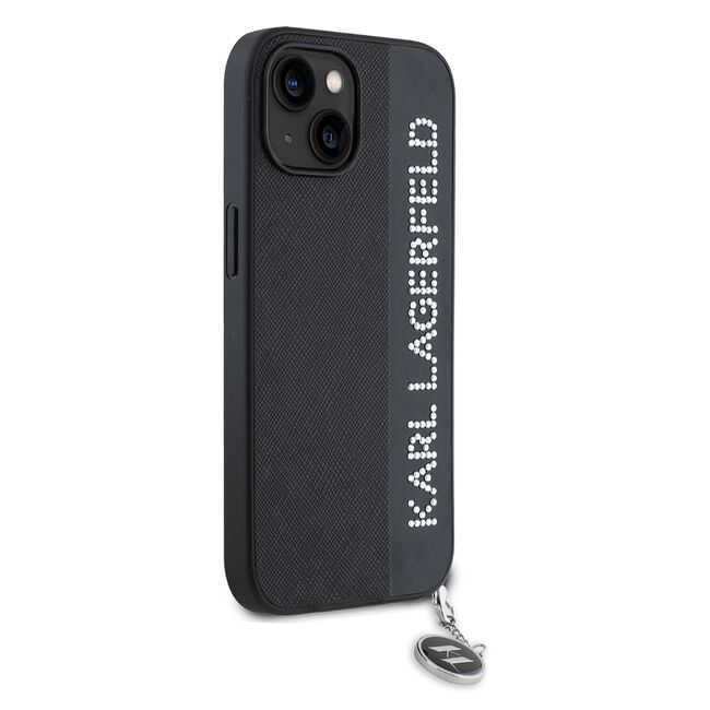Husa premium pentru  iPhone 15 Karl Lagerfeld superior quality - Negru print