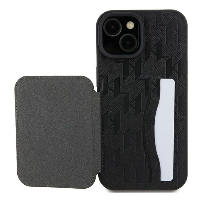 Husa premium pentru  iPhone 15 Karl Lagerfeld superior quality - Negru print