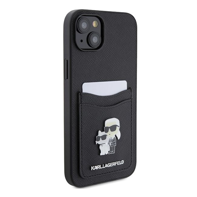 Husa premium pentru  iPhone 15 Karl Lagerfeld superior quality - Negru royal