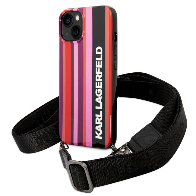 Husa premium pentru  iPhone 15 Karl Lagerfeld superior quality - Rosu