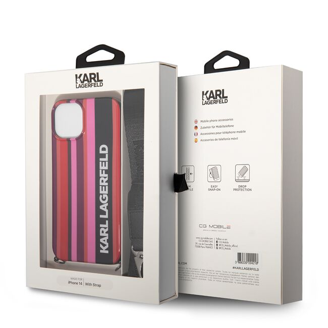 Husa premium pentru  iPhone 15 Karl Lagerfeld superior quality - Rosu