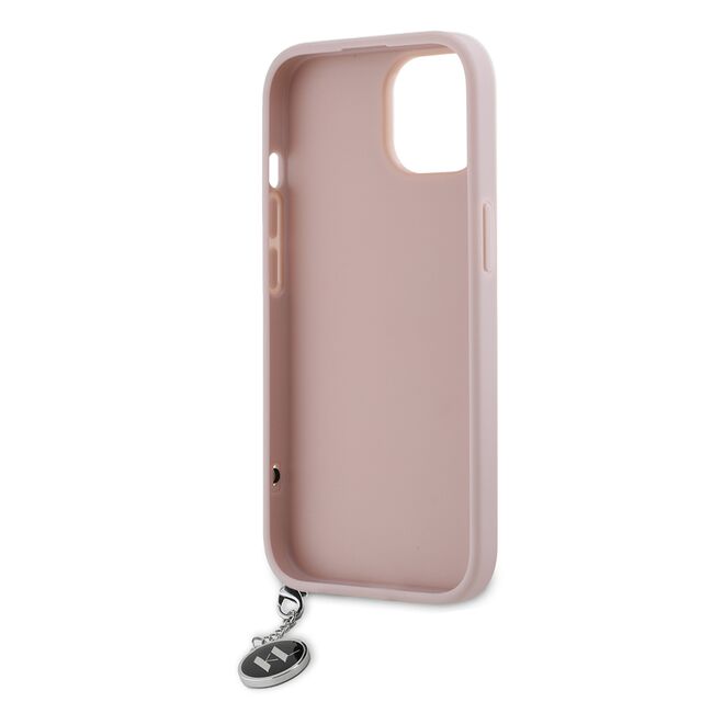 Husa premium pentru  iPhone 15 Karl Lagerfeld superior quality - Roz neon