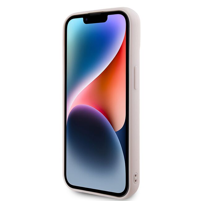 Husa premium pentru  iPhone 15 Karl Lagerfeld superior quality - Roz neon