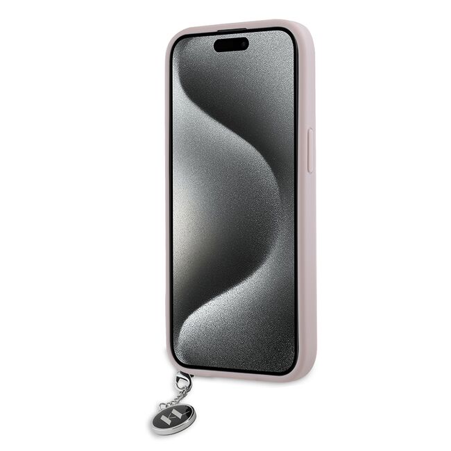 Husa premium pentru  iPhone 15 Karl Lagerfeld superior quality - Roz neon