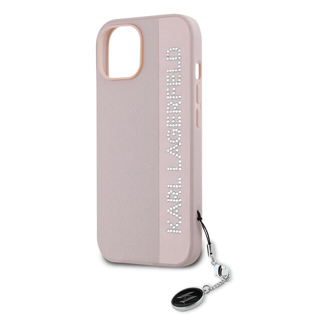 Husa premium pentru  iPhone 15 Karl Lagerfeld superior quality - Roz neon