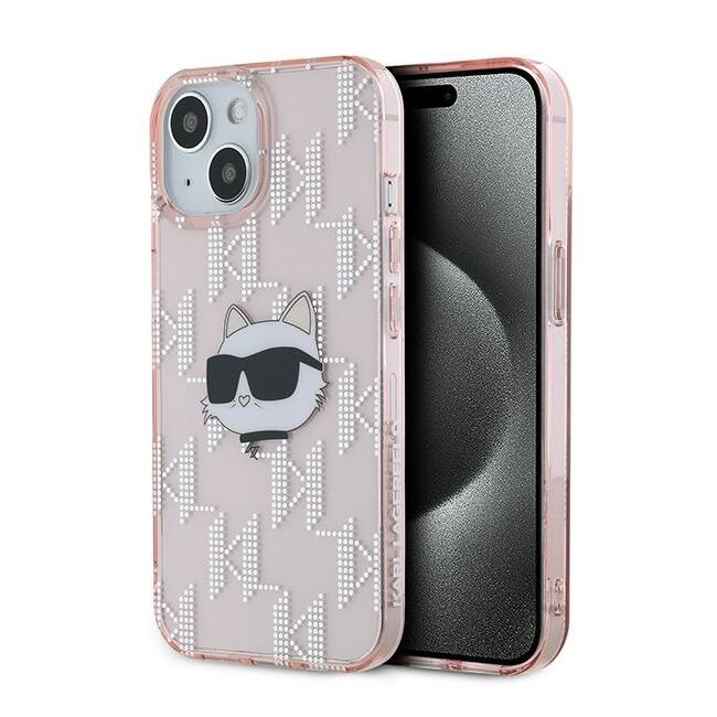 Husa premium pentru  iPhone 15 Karl Lagerfeld superior quality - Roz