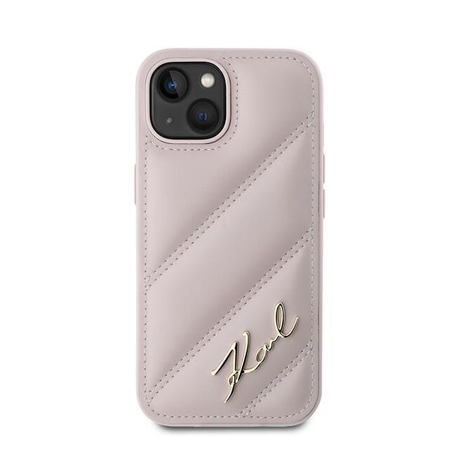 Husa premium pentru  iPhone 15 Karl Lagerfeld superior quality - Roz
