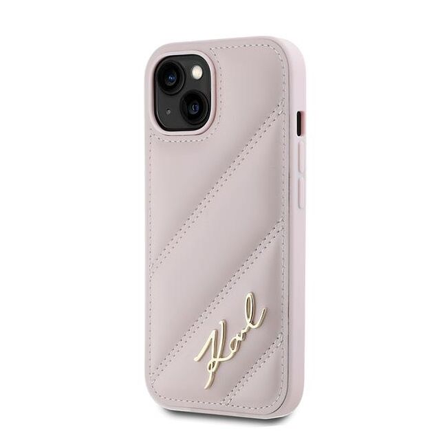 Husa premium pentru  iPhone 15 Karl Lagerfeld superior quality - Roz