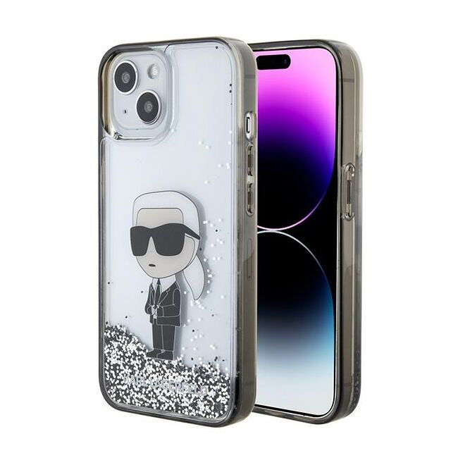 Husa premium pentru  iPhone 15 Karl Lagerfeld superior quality - Transparent