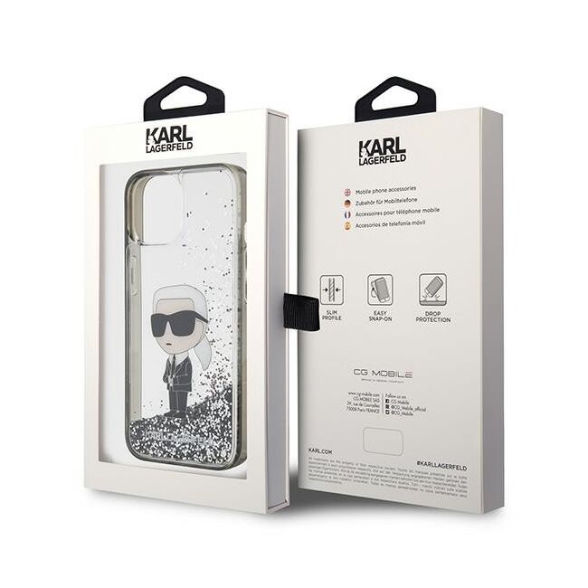 Husa premium pentru  iPhone 15 Karl Lagerfeld superior quality - Transparent