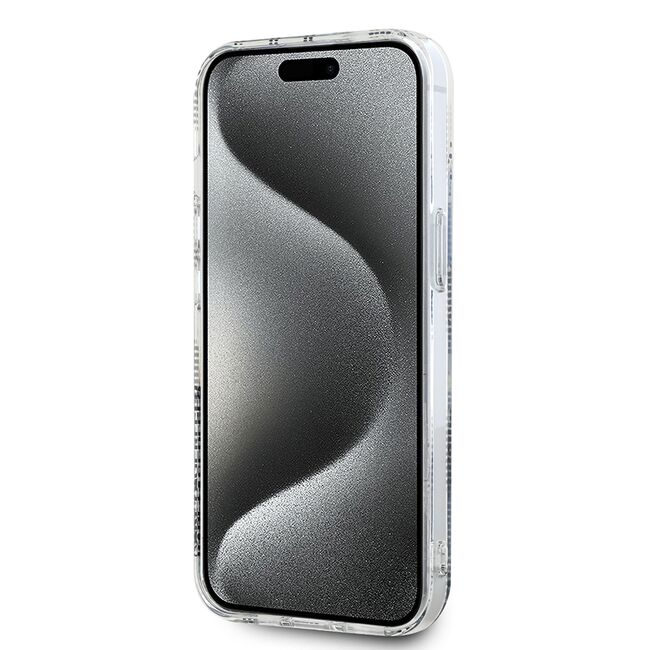 Husa premium pentru  iPhone 15 Karl Lagerfeld superior quality - Transparent