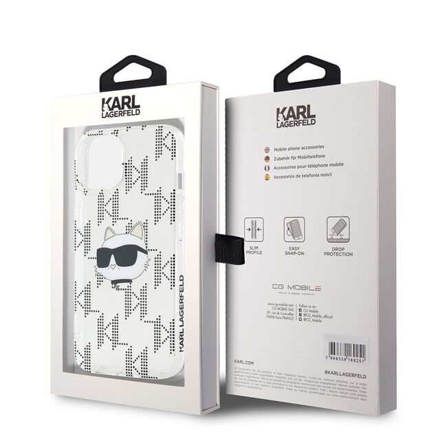 Husa premium pentru  iPhone 15 Karl Lagerfeld superior quality - Transparent