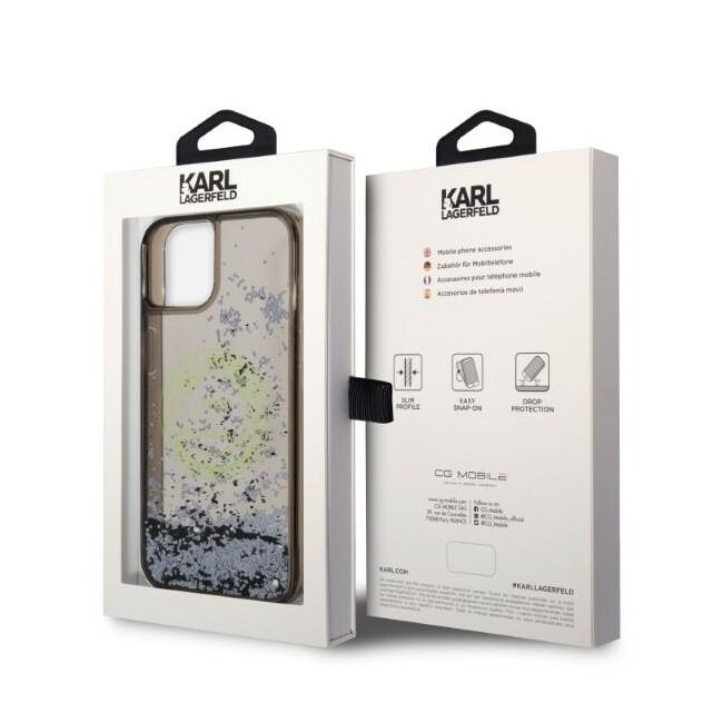 Husa premium pentru  iPhone 15 Karl Lagerfeld superior quality - Verde