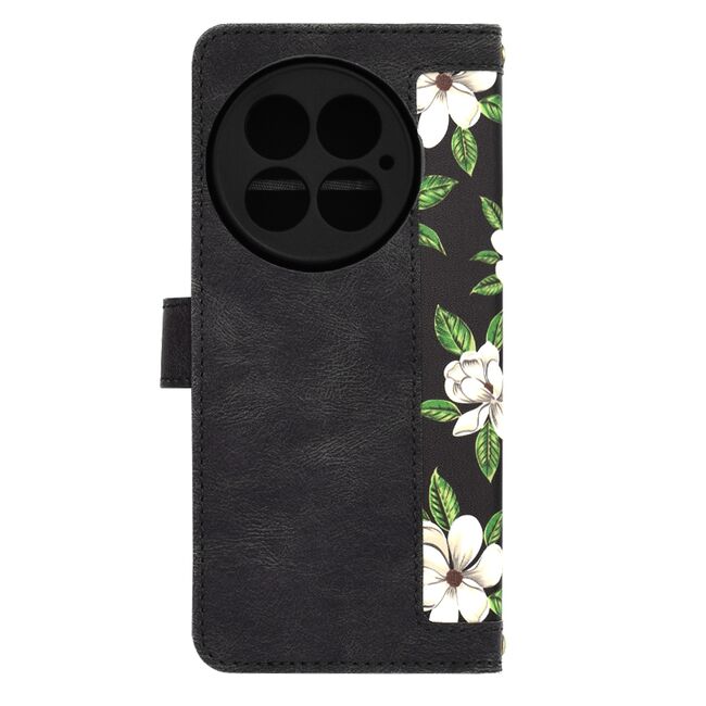 Husa tip carte pentru  OnePlus 13, functie stand si port carduri, Negru
