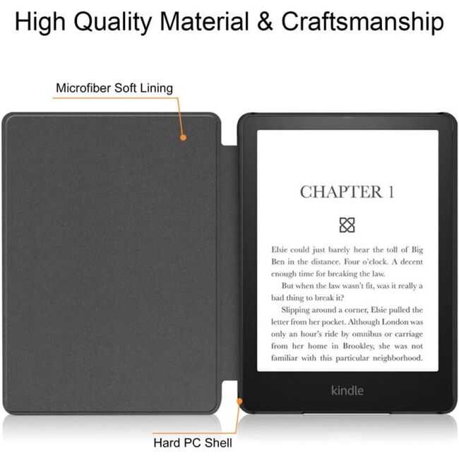 Husa pentru Kindle Paperwhite 2024 (12th gen) 7 inch / Kindle Colorsoft Signature Edition 7 inch slim ultra-light, functie sleep/wake-up, inchidere magnetica - starry night