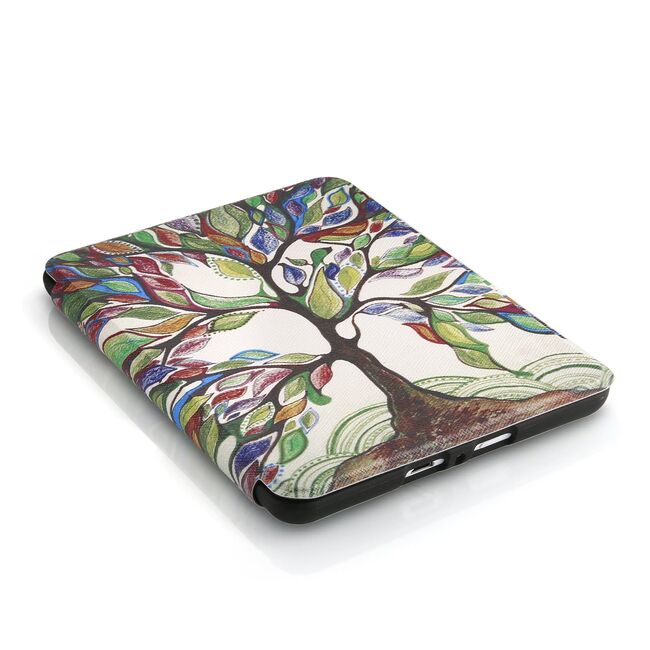 Husa pentru Kindle Paperwhite 2024 (12th gen) 7 inch / Kindle Colorsoft Signature Edition 7 inch slim ultra-light, functie sleep/wake-up, inchidere magnetica - nature tree