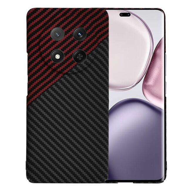Husa pentru  Honor Magic 7 Lite CarbonFiber UltraSlim, Lightweight, Rosu inchis