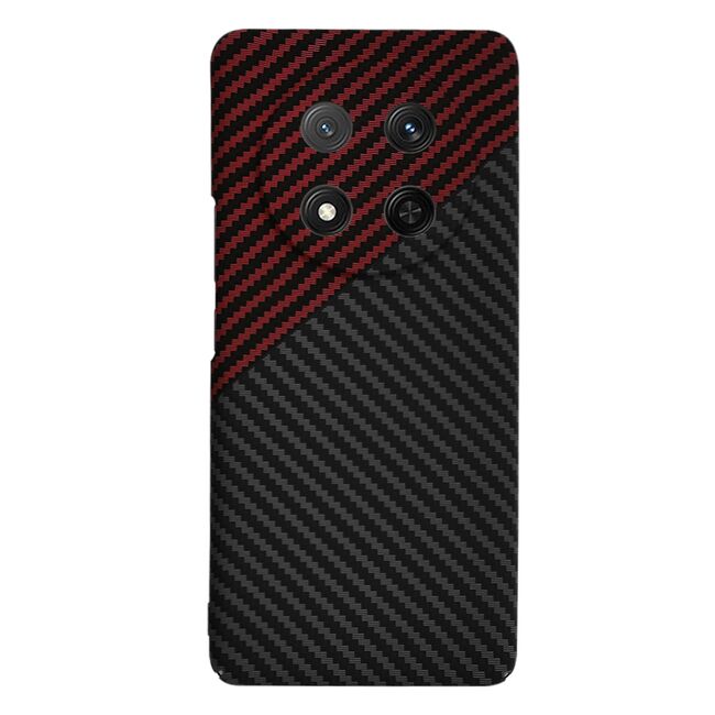 Husa pentru  Honor Magic 7 Lite CarbonFiber UltraSlim, Lightweight, Rosu inchis