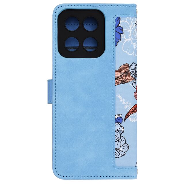 Husa tip carte pentru  Honor X5B, functie stand si port carduri, Albastru