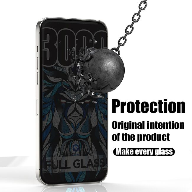 Folie sticla iPhone 16 Pro Lito D+ Max Privacy 300C, negru