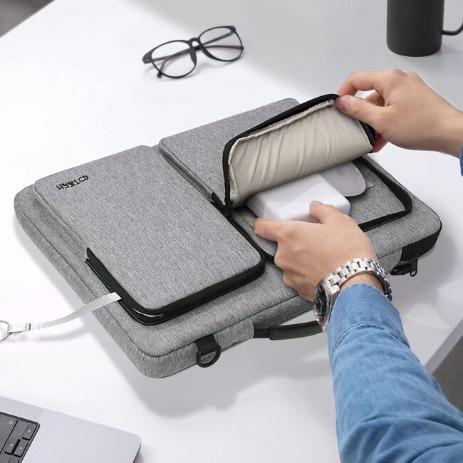 Geanta pentru laptop universala Defender Bag 13-14 inch, compatibila MacBook, Microsoft, Dell, HP, Lenovo, crayon grey