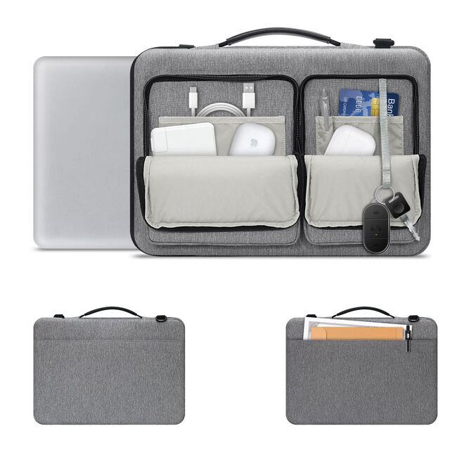 Geanta pentru laptop universala Defender Bag 15-16 inch, compatibila MacBook, Microsoft, Dell, HP, Lenovo, crayon grey