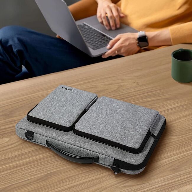 Geanta pentru laptop universala Defender Bag 15-16 inch, compatibila MacBook, Microsoft, Dell, HP, Lenovo, crayon grey