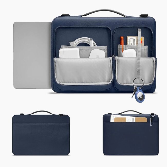 Geanta pentru laptop universala Defender Bag 15-16 inch, compatibila MacBook, Microsoft, Dell, HP, Lenovo, navy blue