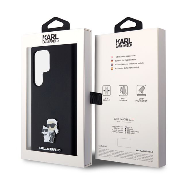 Husa premium pentru  Samsung Galaxy S23 Ultra 5G Karl Lagerfeld superior quality - Negru denim