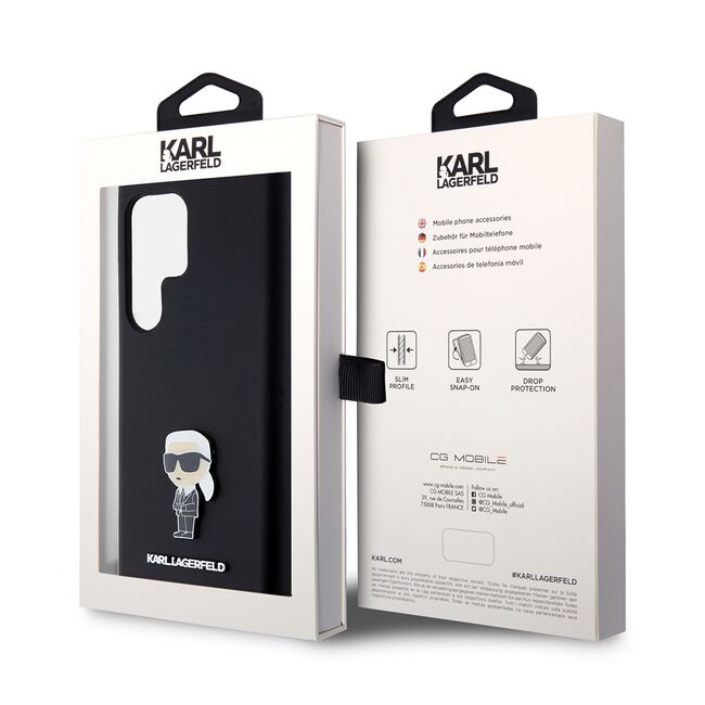 Husa premium pentru  Samsung Galaxy S23 Ultra 5G Karl Lagerfeld superior quality - Negru intens