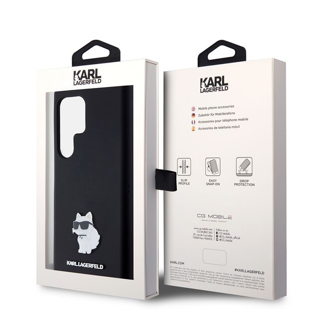 Husa premium pentru  Samsung Galaxy S23 Ultra 5G Karl Lagerfeld superior quality - Negru print