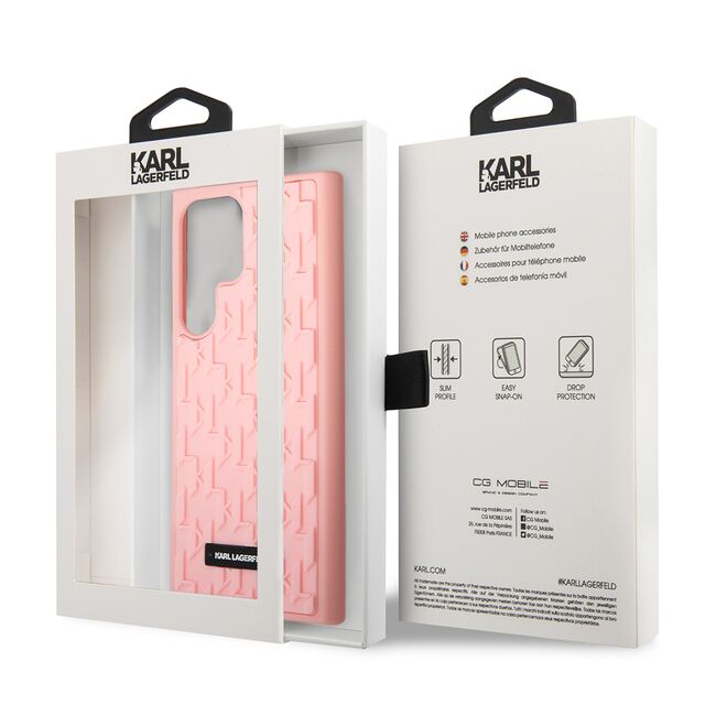 Husa premium pentru  Samsung Galaxy S23 Ultra 5G Karl Lagerfeld superior quality - Roz inchis