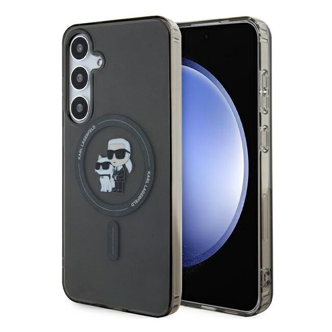 Husa premium pentru  Samsung Galaxy S24 Ultra Karl Lagerfeld compatibila Magsafe - Negru denim