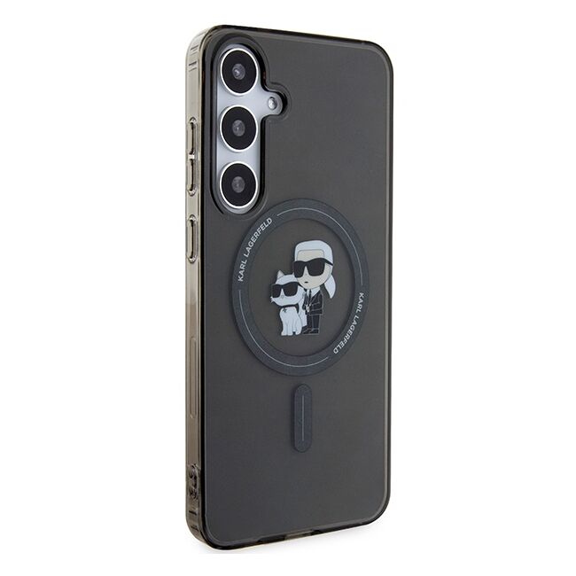 Husa premium pentru  Samsung Galaxy S24 Ultra Karl Lagerfeld compatibila Magsafe - Negru denim