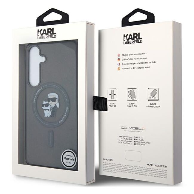 Husa premium pentru  Samsung Galaxy S24 Ultra Karl Lagerfeld compatibila Magsafe - Negru denim