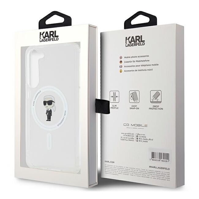 Husa premium pentru  Samsung Galaxy S24 Ultra Karl Lagerfeld compatibila Magsafe - Transparent