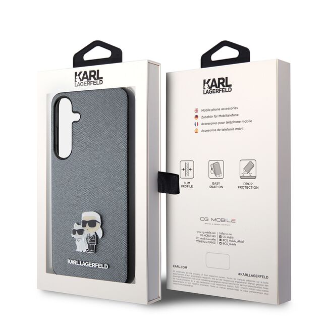 Husa premium pentru  Samsung Galaxy S24 Ultra Karl Lagerfeld superior quality - Gri