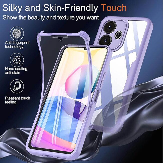 Pachet 360: Husa cu folie integrata pentru Xiaomi Redmi Note 14 Pro 5G, Note 14 Pro+ Plus Cover360 fata / spate - Negru