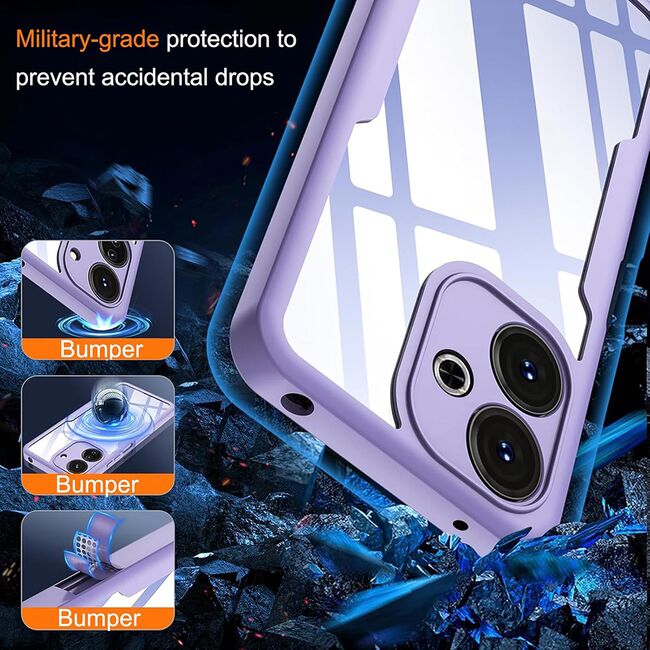 Pachet 360: Husa cu folie integrata pentru Xiaomi Redmi Note 14 Pro 5G, Note 14 Pro+ Plus Cover360 fata / spate - Negru