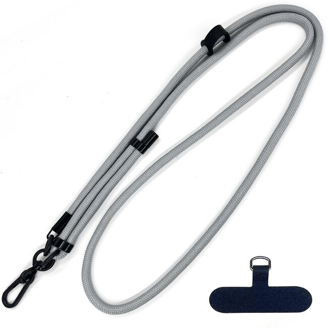 Lanyard telefon Techsuit Rope Crossbody Strap RCS1-18, argintiu