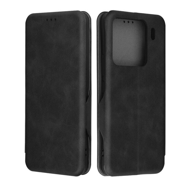Husa tip carte pentru Xiaomi 15 Pro Smart Wallet fata - spate protectie 360 - Negru
