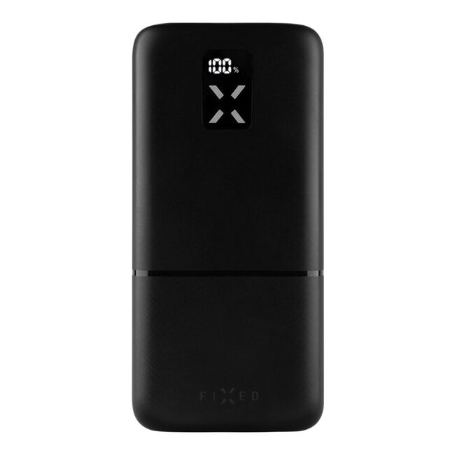 Baterie externa 2x USB, Type-C, 20W, 30000 mAh, LCD Display Fixed Power Bank Zen, FIXZEN-30-BK